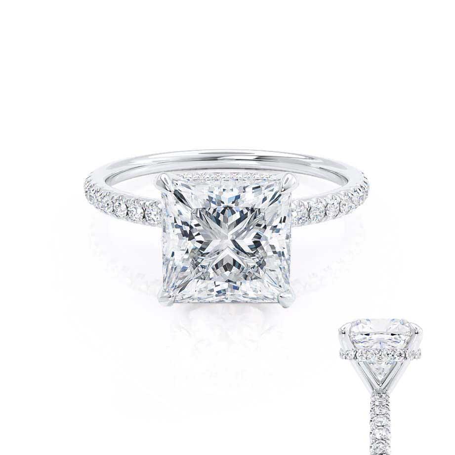 Hidden Halo Moissanite Ring