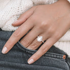 Oval Cut Moissanite Engagement Ring
