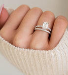 Emerald Cut Moissanite Engagement Ring