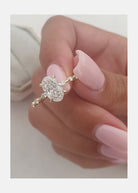 Elongated Oval Engagement Ring