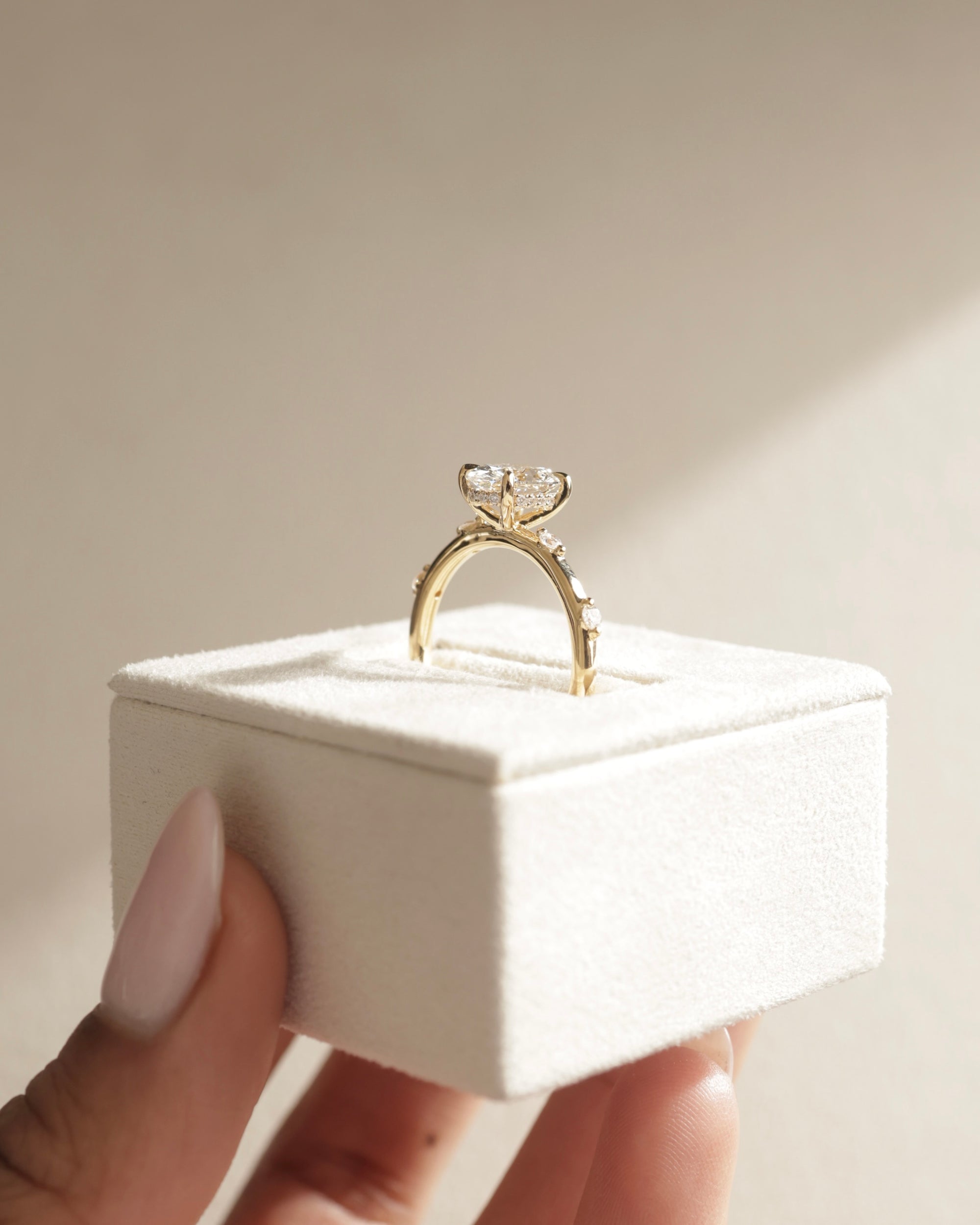 Hidden Halo Moissanite Ring