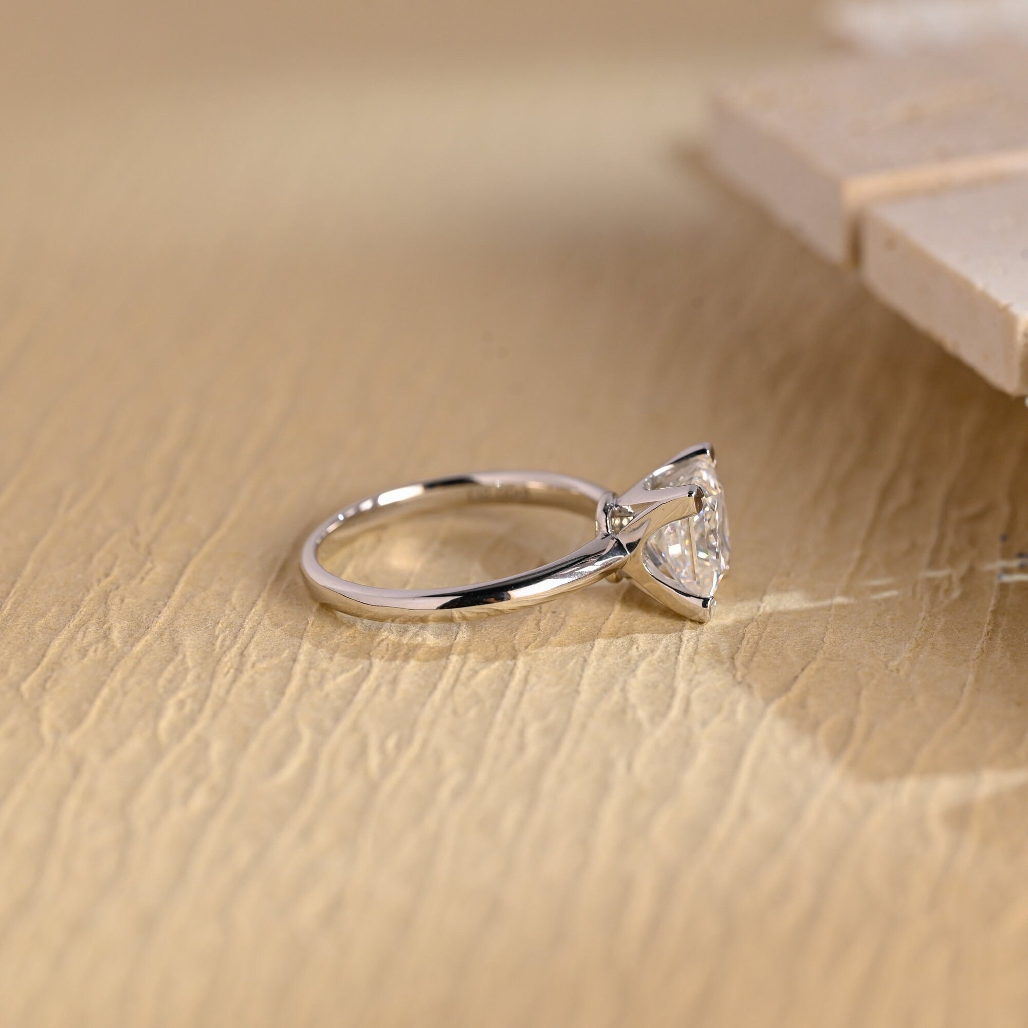 Princess Cut Moissanite Engagement Ring