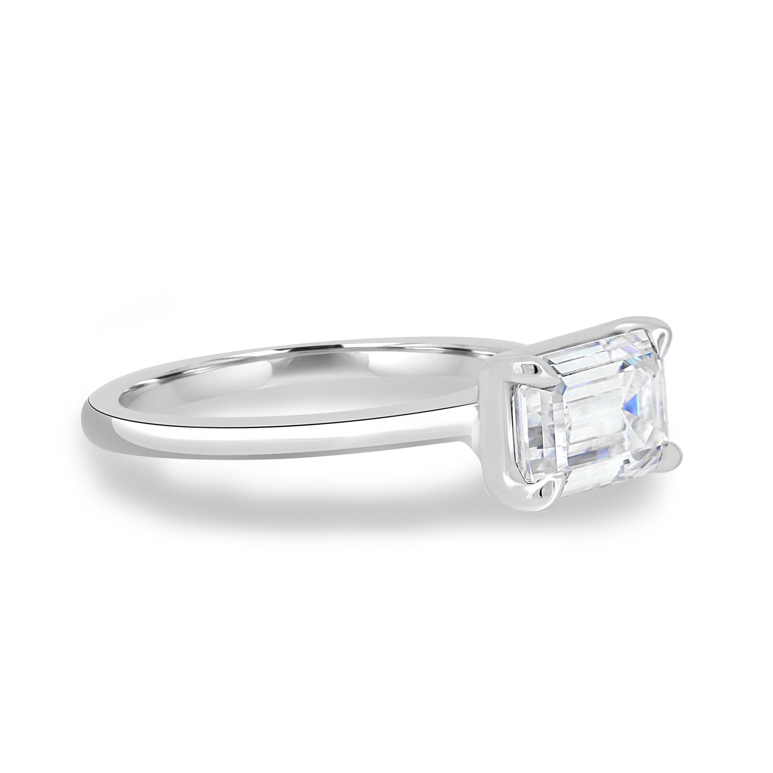 East West Emerald Ring