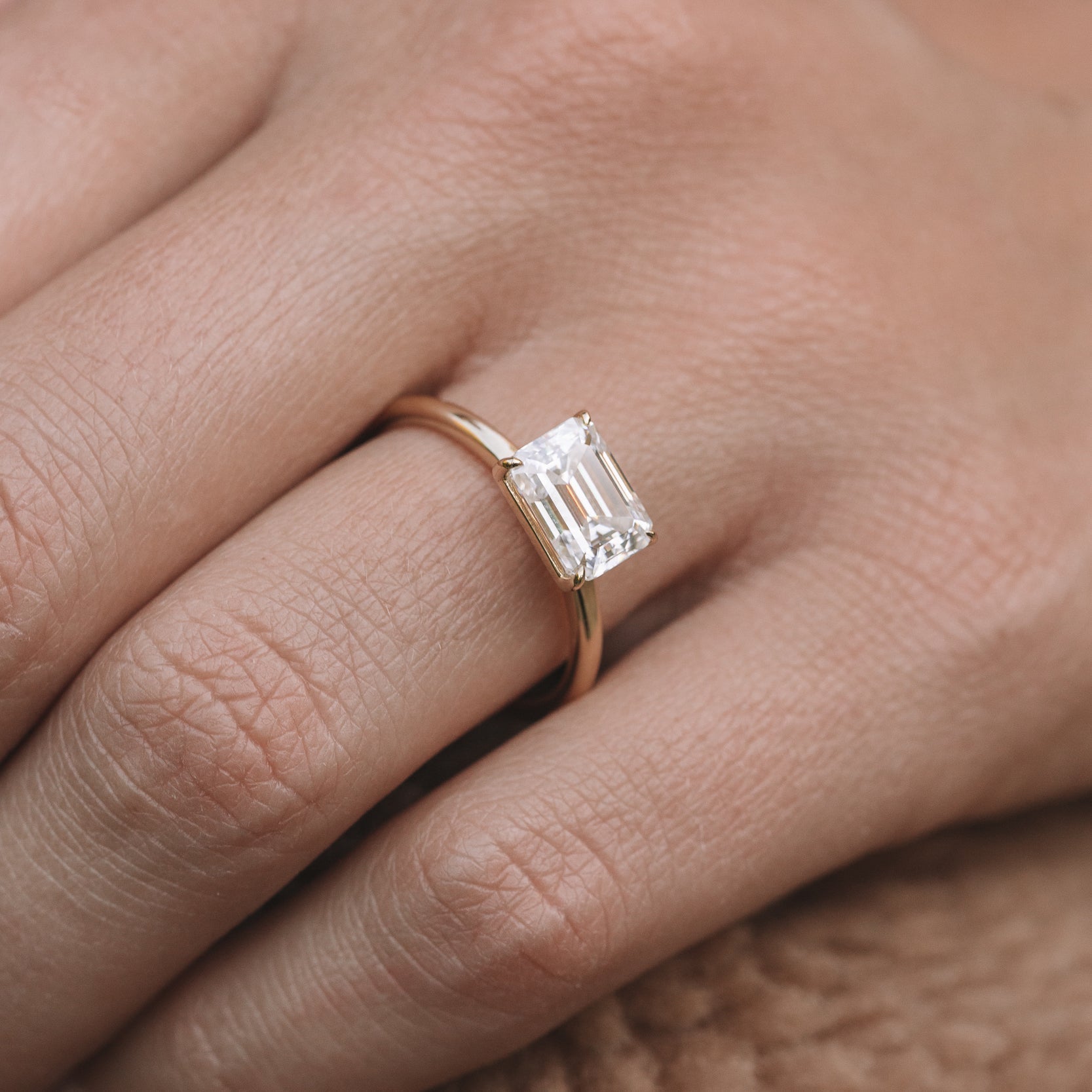 Emerald Cut Proposal Ring