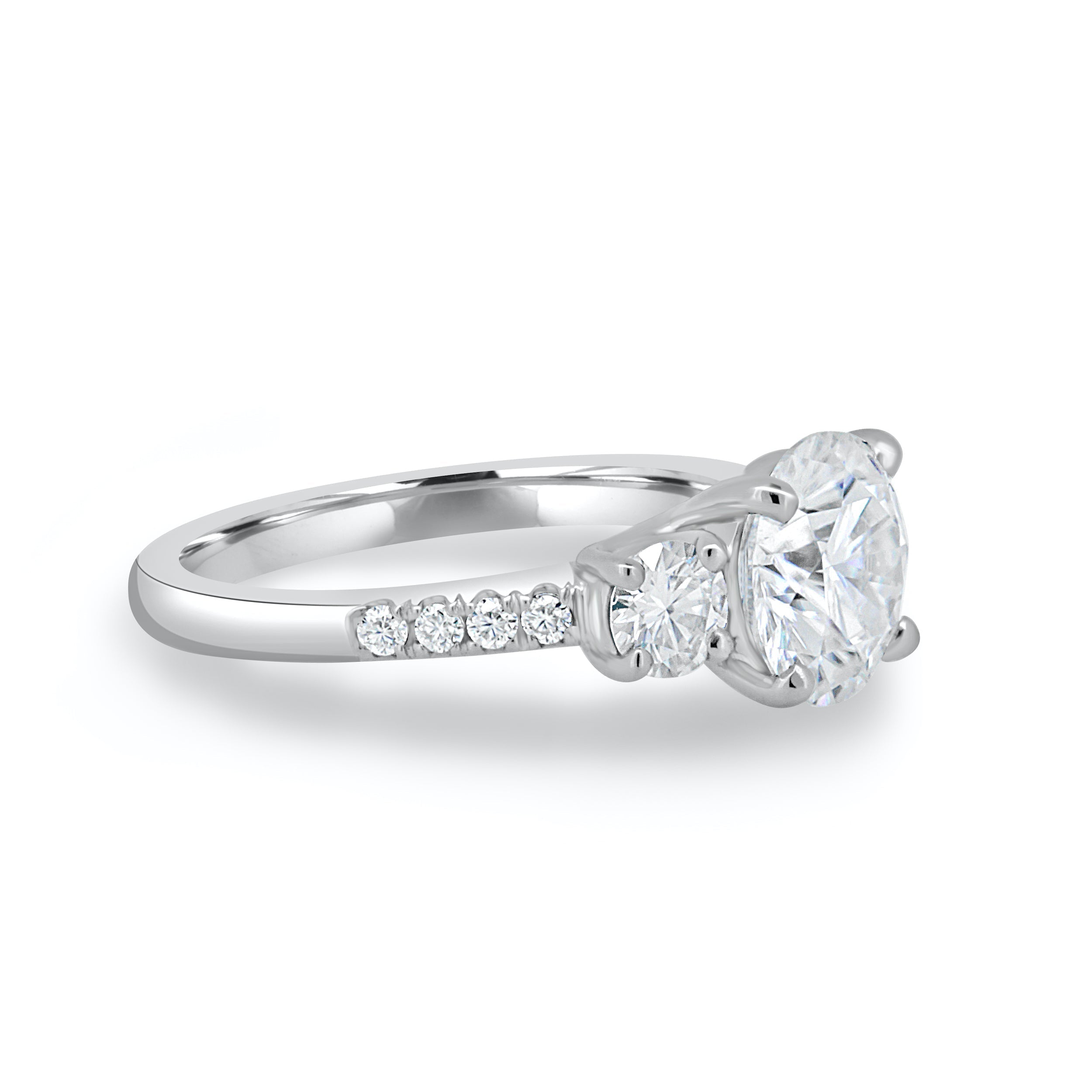 Round Moissanite Engagement Ring