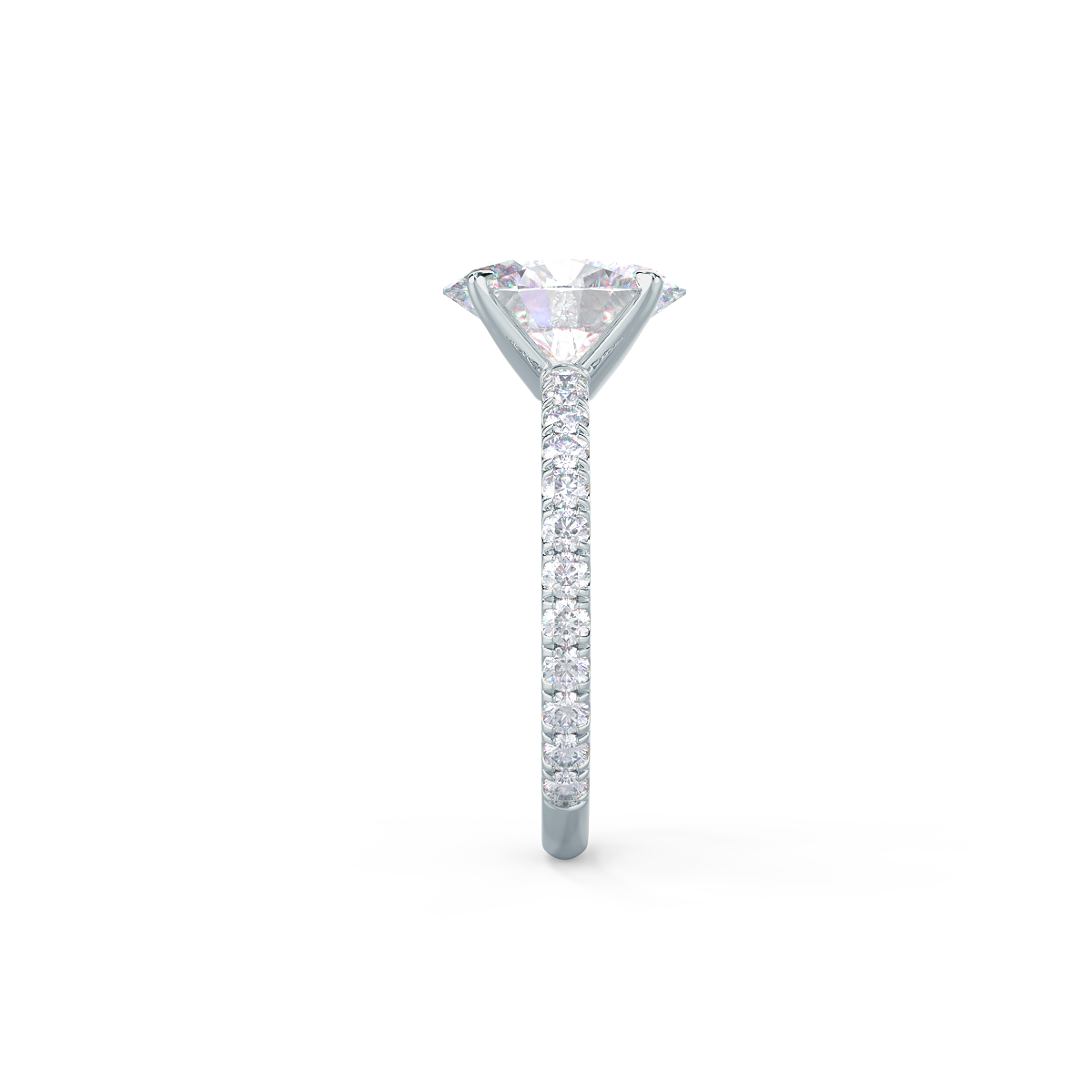 Pave Band Moissanite Ring