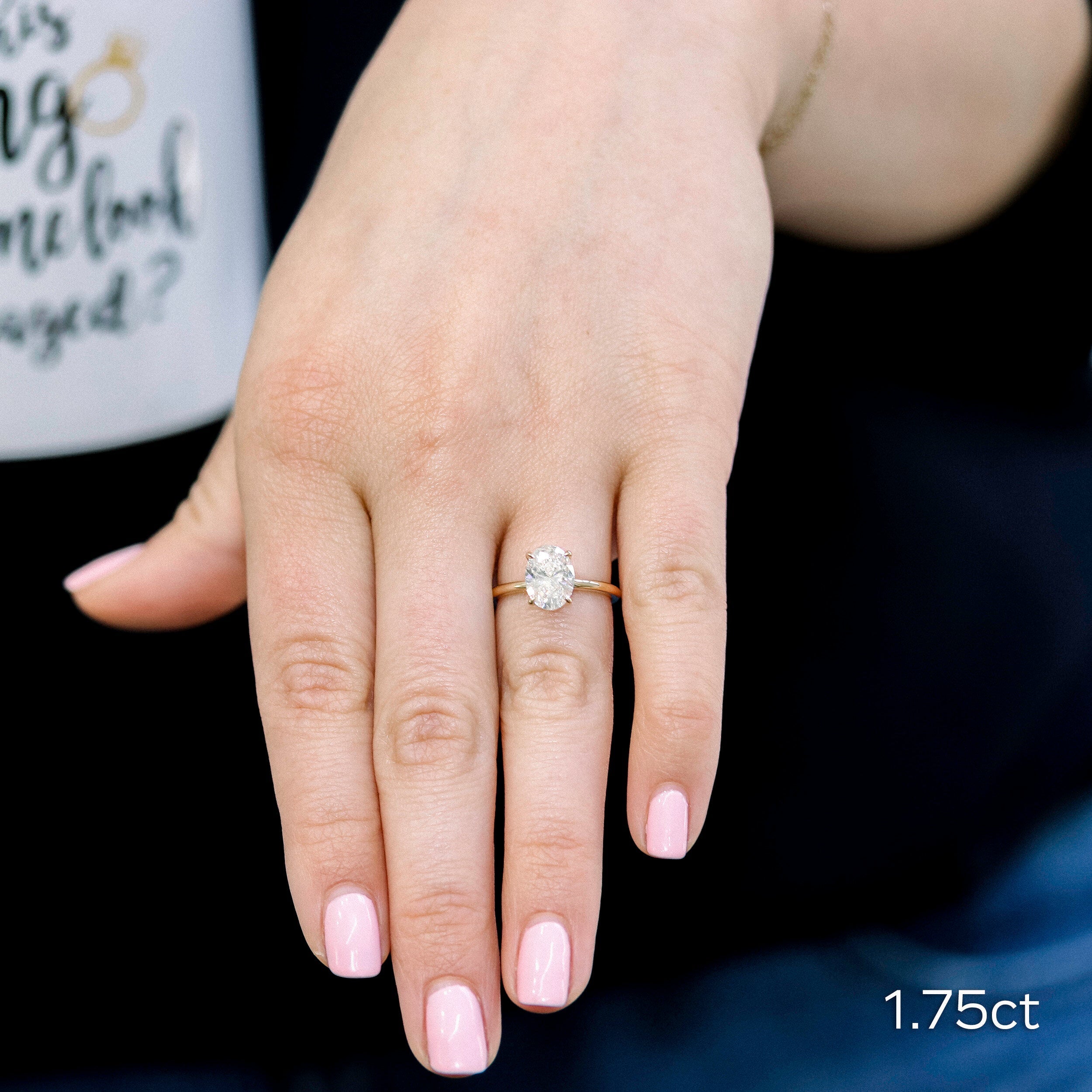 Oval Cut Moissanite Engagement Ring