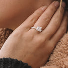 Hidden Halo Moissanite Engagement Ring