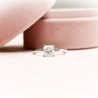 Princess Cut Moissanite Engagement Ring