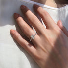 Hidden Halo Moissanite Engagement Ring
