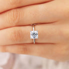 1.80 CT Asscher Moissanite Ring