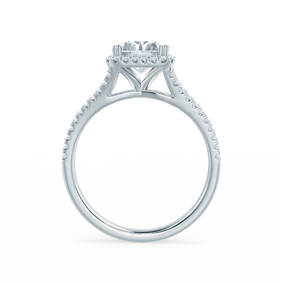 Halo Moissanite Engagement Ring
