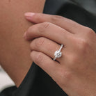 Hidden Halo Moissanite Engagement Ring
