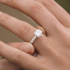Round Moissanite Engagement Ring