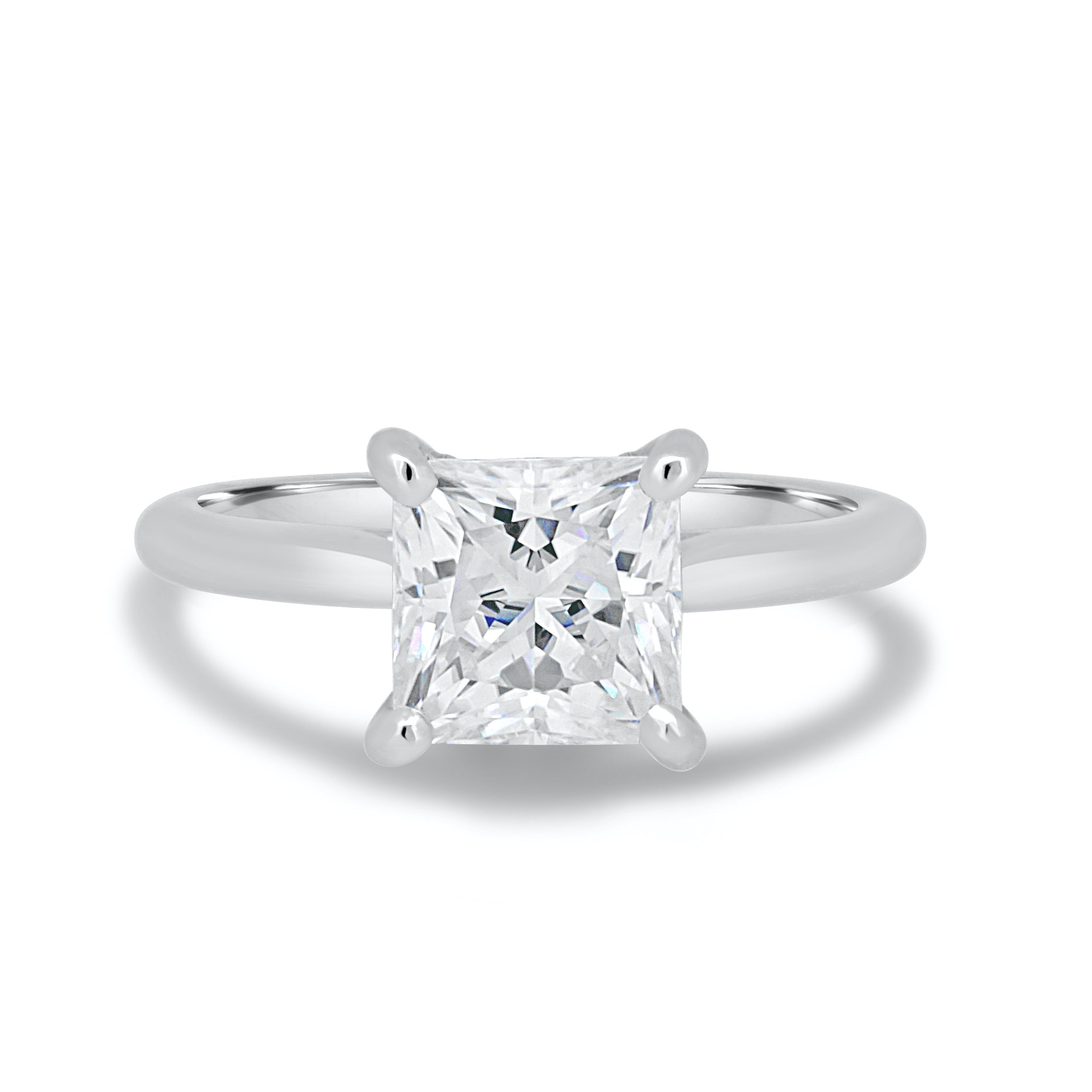 Princess Moissanite Engagement Ring