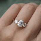 Oval Three Stone Moissanite Ring