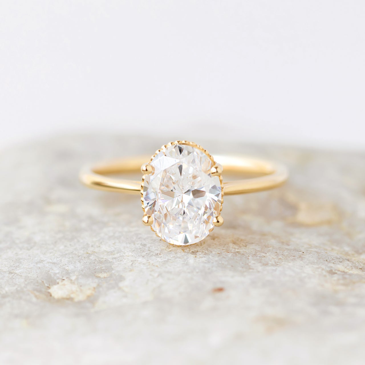 Oval Moissanite Engagement Ring