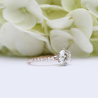 2.0CT Round Brilliant Cut Moissanite Pave Diamond Engagement Ring