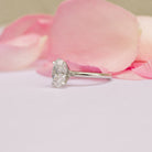 moissanite modern band engagement ring Chicago