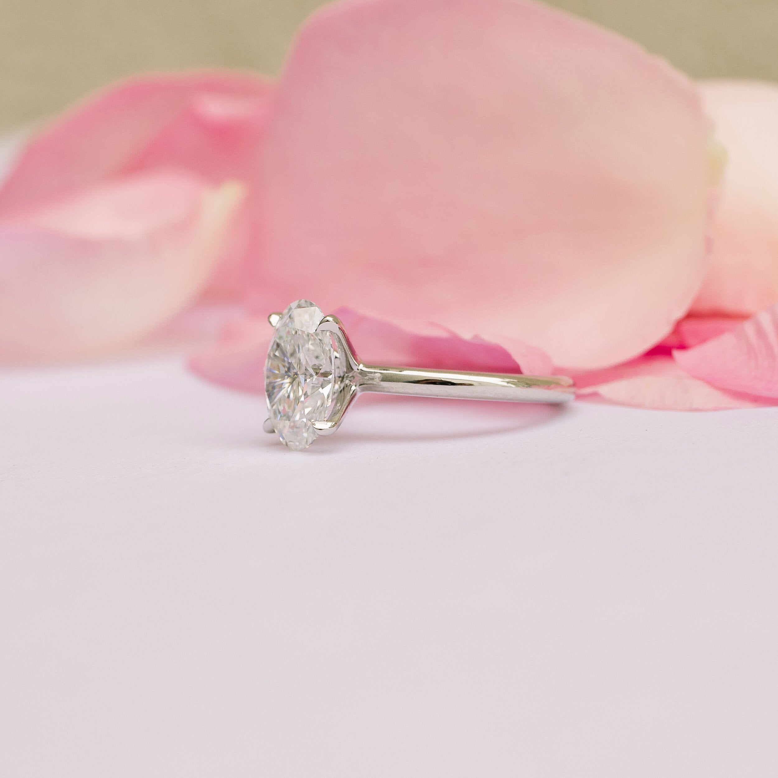 moissanite modern band engagement ring Chicago