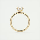 2CT Radiant Hidden Halo Moissanite Diamond Solitaire Engagement Ring
