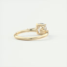 2.0CT Three Stone Cushion Moissanite Diamond Solitaire Engagement Ring
