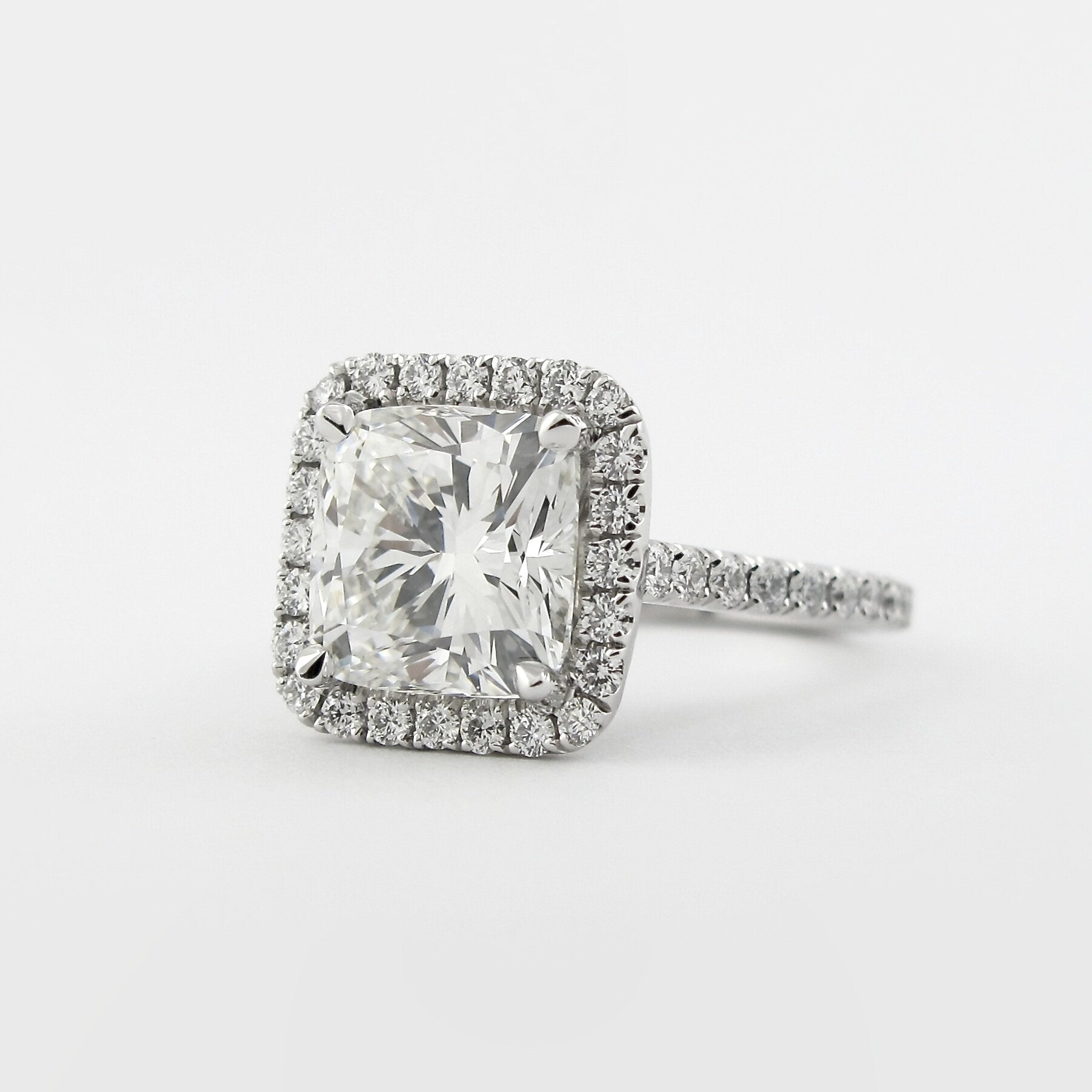 Halo Moissanite Engagement Ring