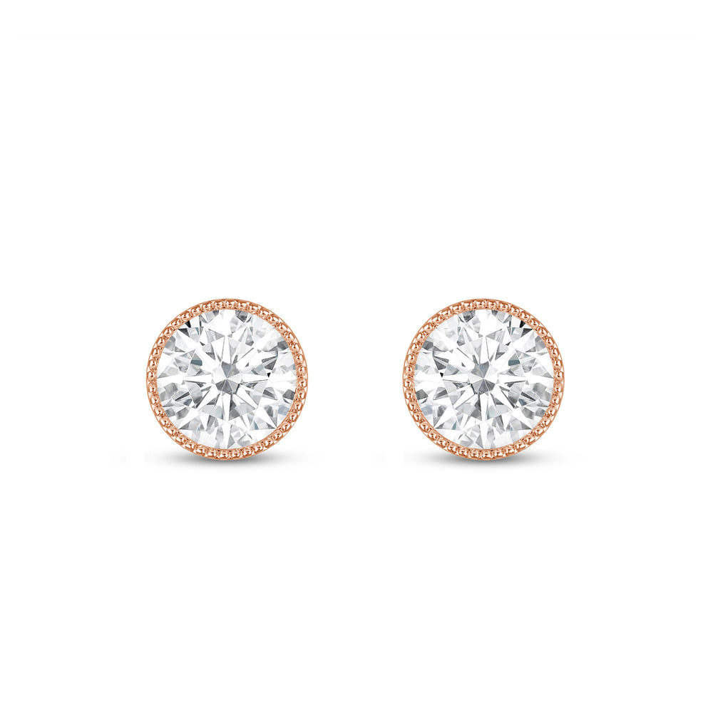 2.0Ct Round Cut Moissanite Vintage Diamond Stud Earrings for Her