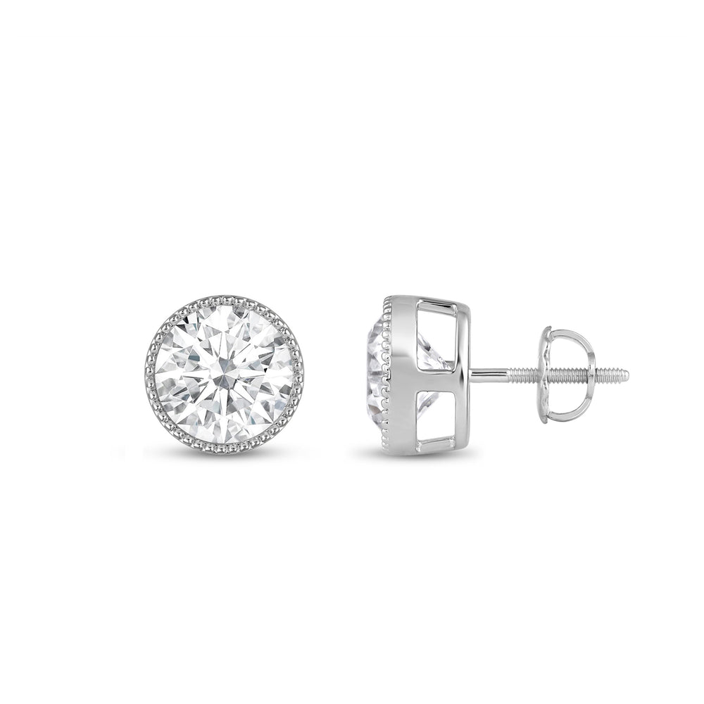 2.0Ct Round Cut Moissanite Vintage Diamond Stud Earrings for Her