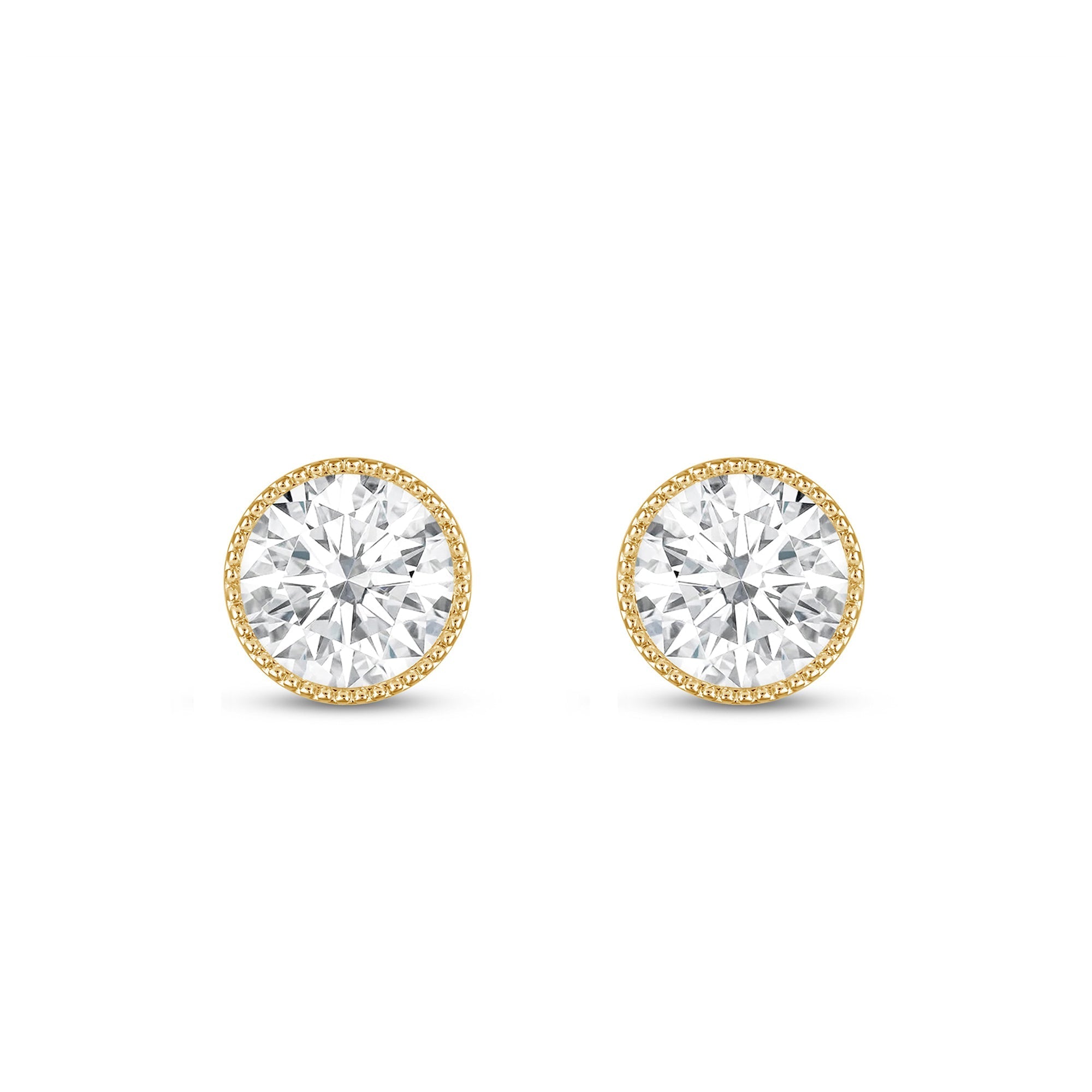 2.0Ct Round Cut Moissanite Vintage Diamond Stud Earrings for Her