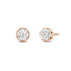 Round Cut Moissanite Vintage Diamond Stud Earrings for Her