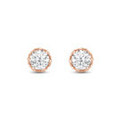 Round Cut Moissanite Vintage Diamond Stud Earrings for Her