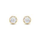 Round Cut Moissanite Vintage Diamond Stud Earrings for Her