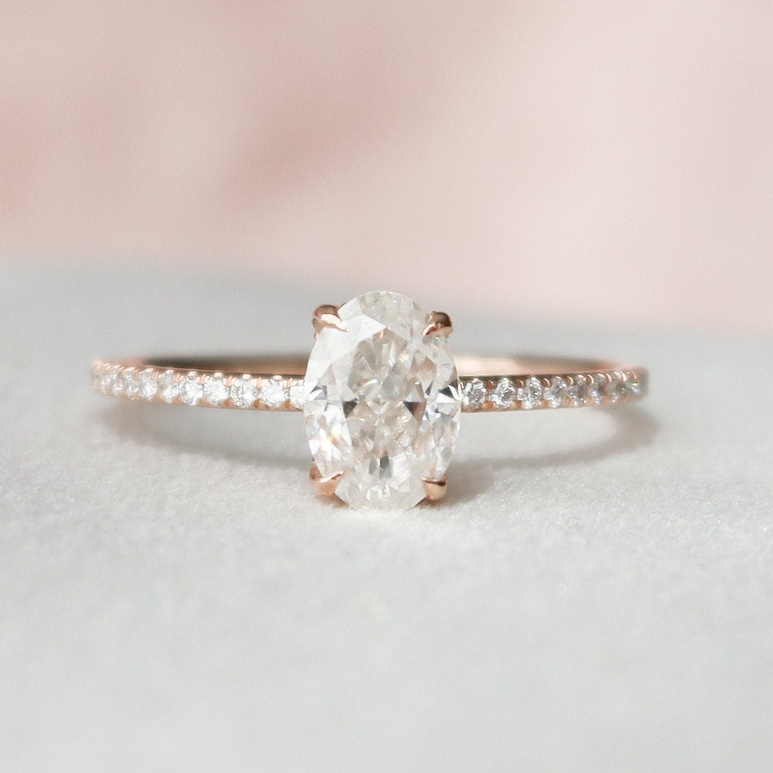 1CT Moissanite Engagement Ring
