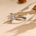 luxury pear cluster moissanite engagement ring