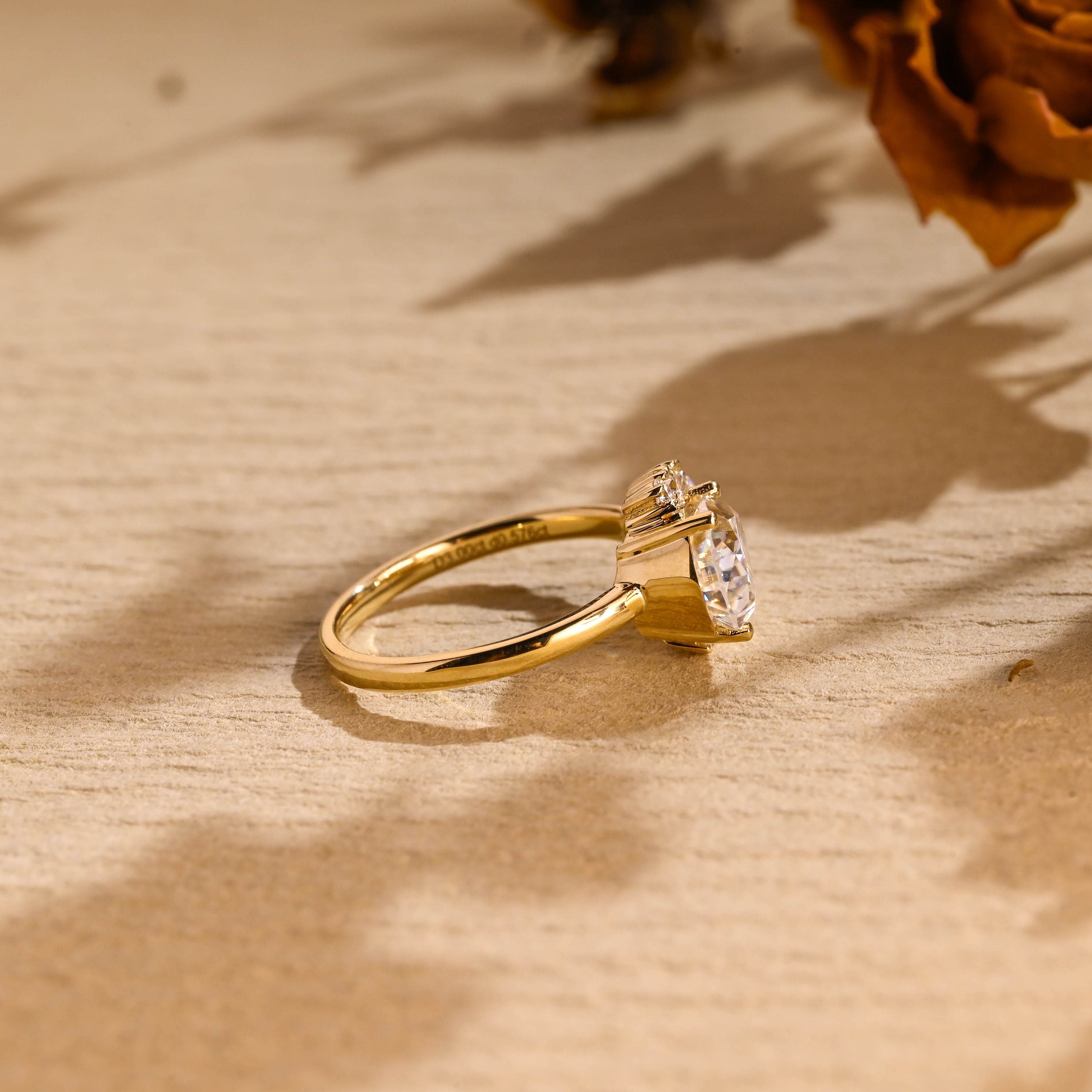 elegant pear cut engagement ring moissanite