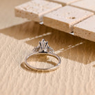 1CT Pear Diamond Cluster Moissanite Ring