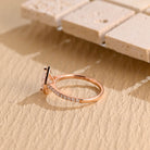 diamond halo pear moissanite engagement ring
