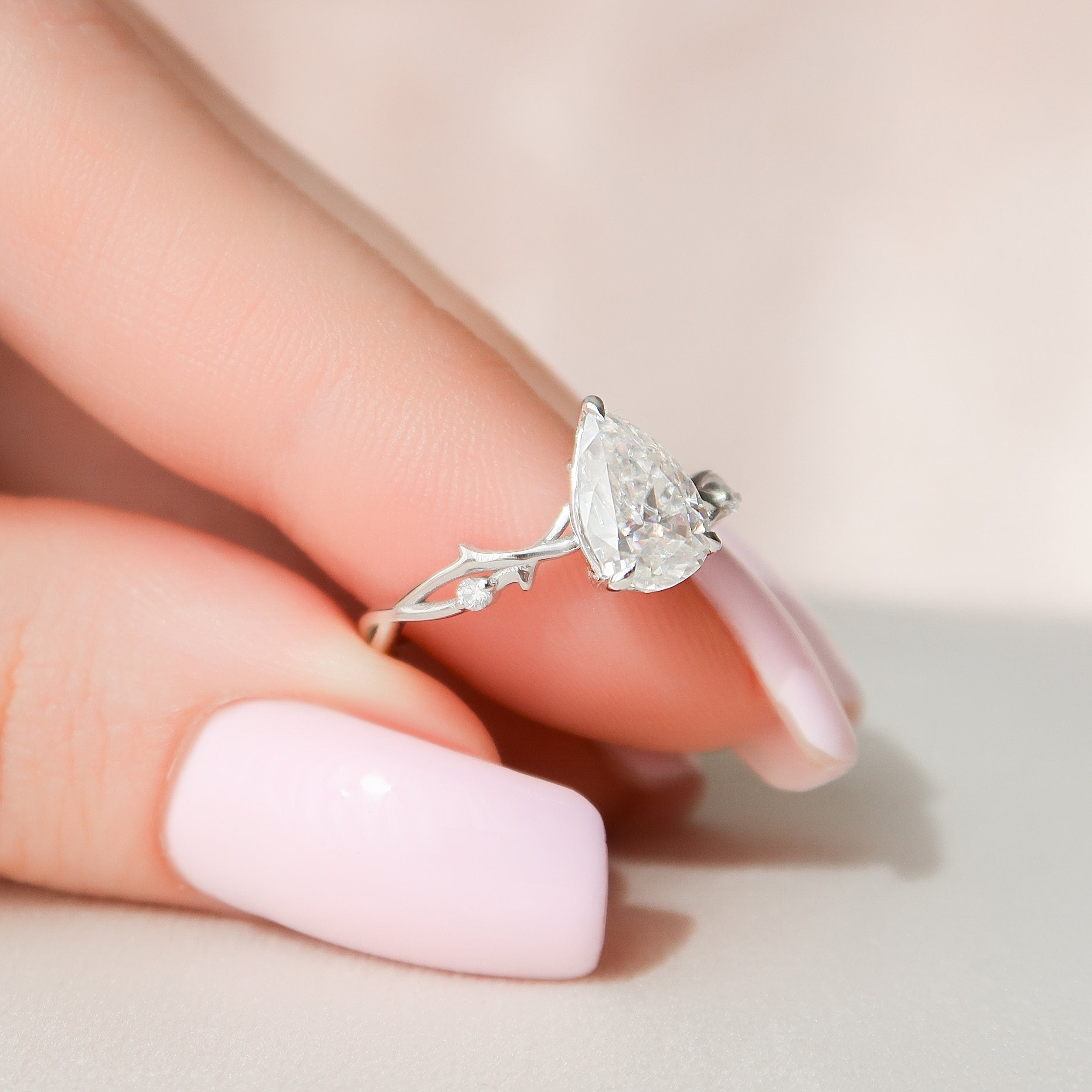 Nature Inspired Moissanite Ring