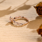 pear cut pavé moissanite ring USA