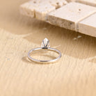 lab grown pear solitaire engagement ring