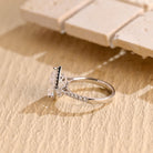 pear cut three stone moissanite ring USA