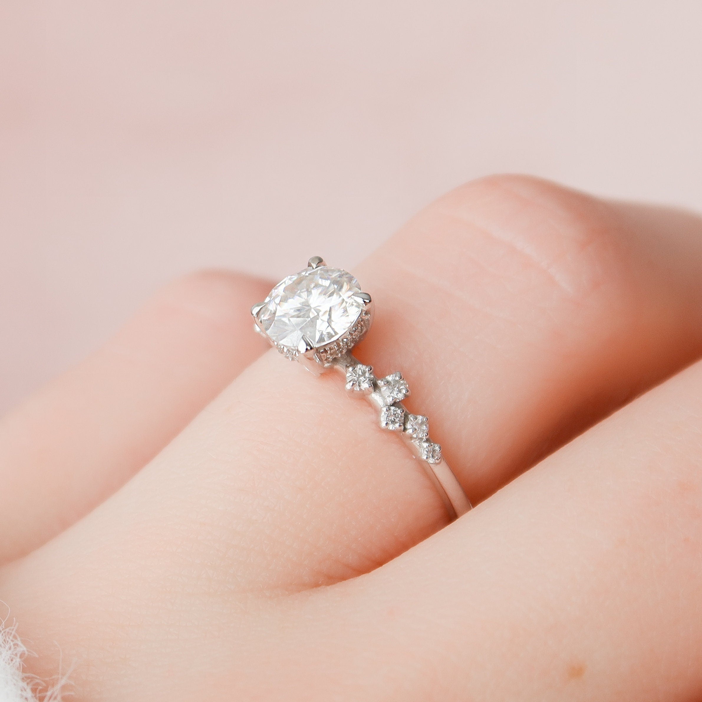 Moissanite Diamond Ring