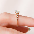 Cluster Moissanite Engagement Ring