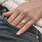 14K White Gold Moissanite Ring