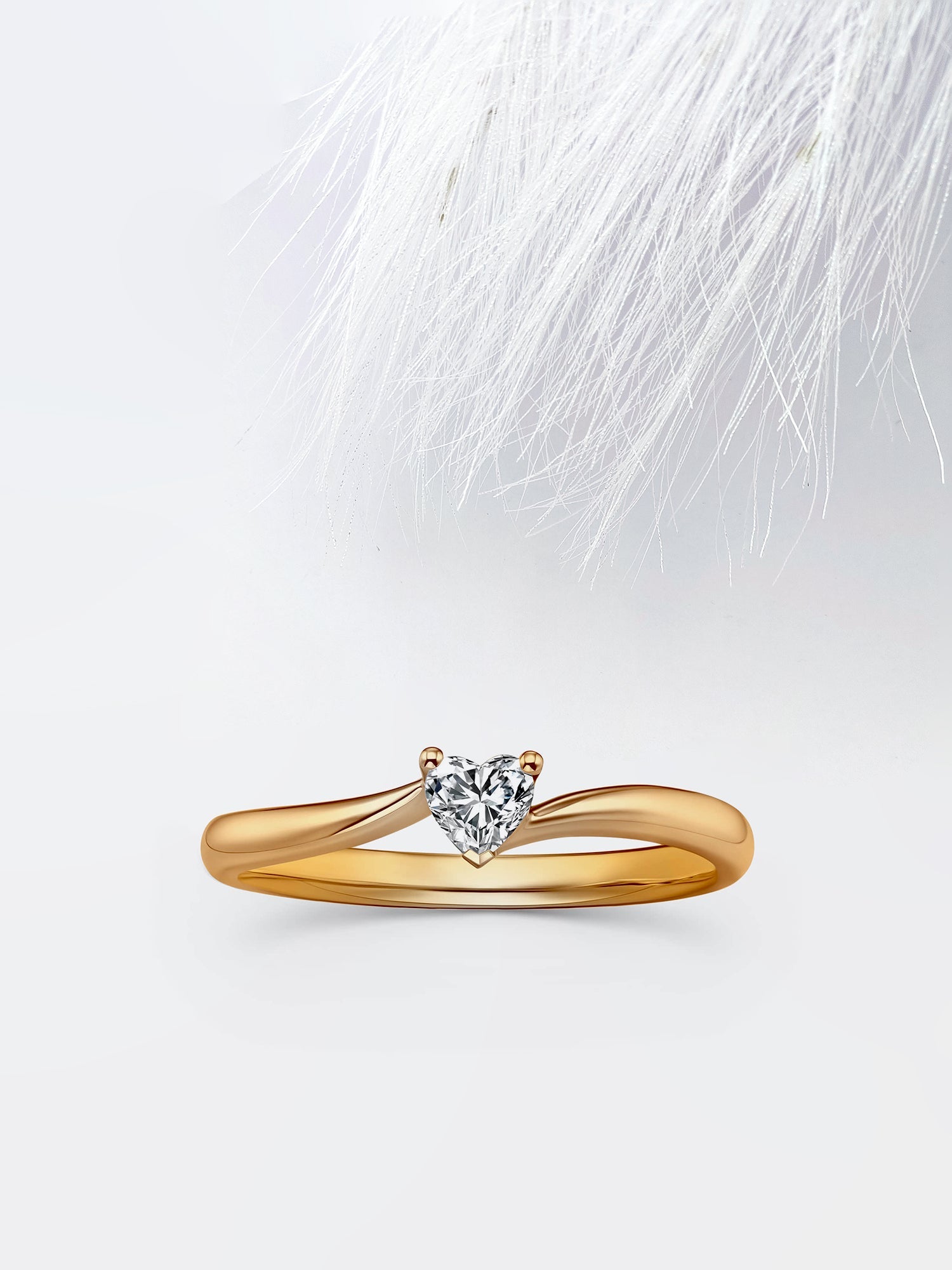 Heart Diamond Unique Solitaire Moissanite Engagement Ring For Women