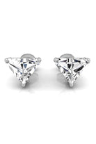 Triangle Shaped Moissanite Diamond Stud Earrings for Women