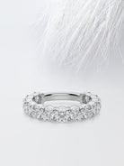 Round Cut Moissanite 3/4 Eternity Diamond Wedding Band