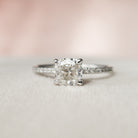 1 Carat Cushion Moissanite Engagement Ring