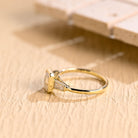 1 Carat Emerald Moissanite Engagement Ring